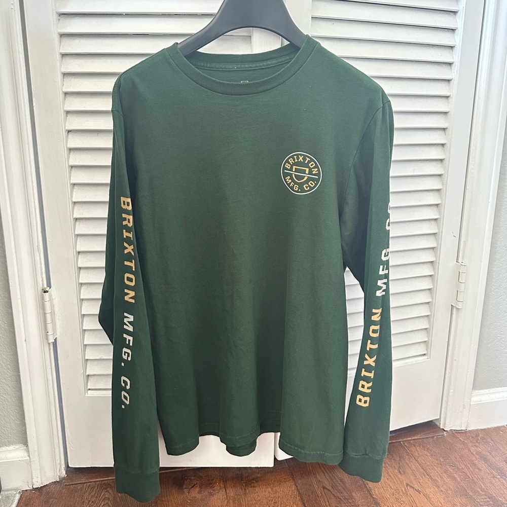 Brixton Green Standard Fit Long Sleeve T Shirt Size Small